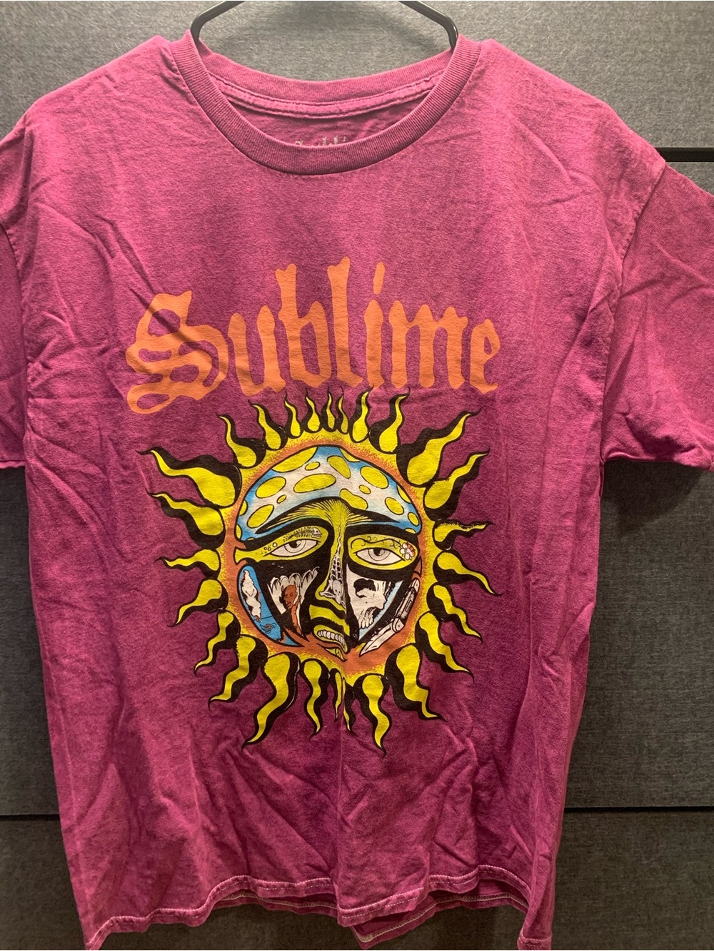 Sublime Crew Neck Tee in Deep Magenta